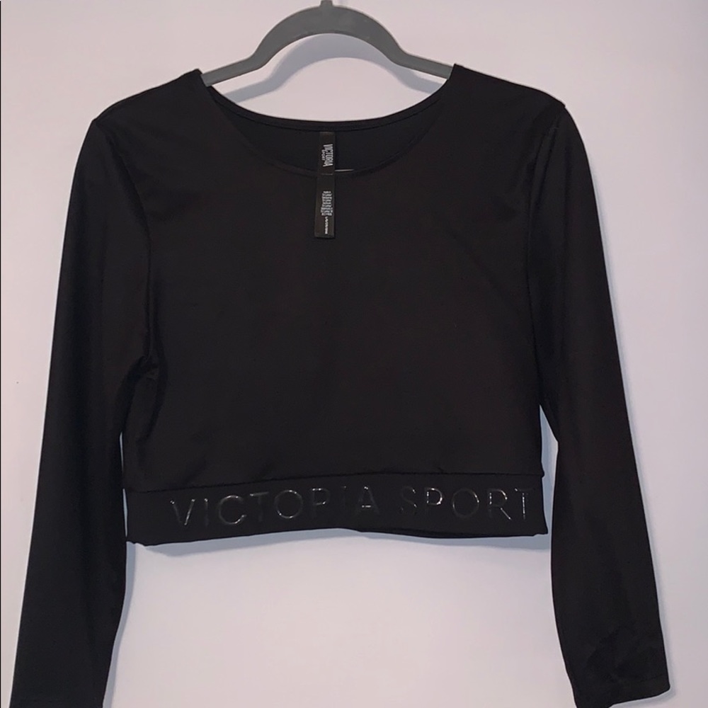Victoria’s Secret Sport Crop Top Quarter Sleeve L